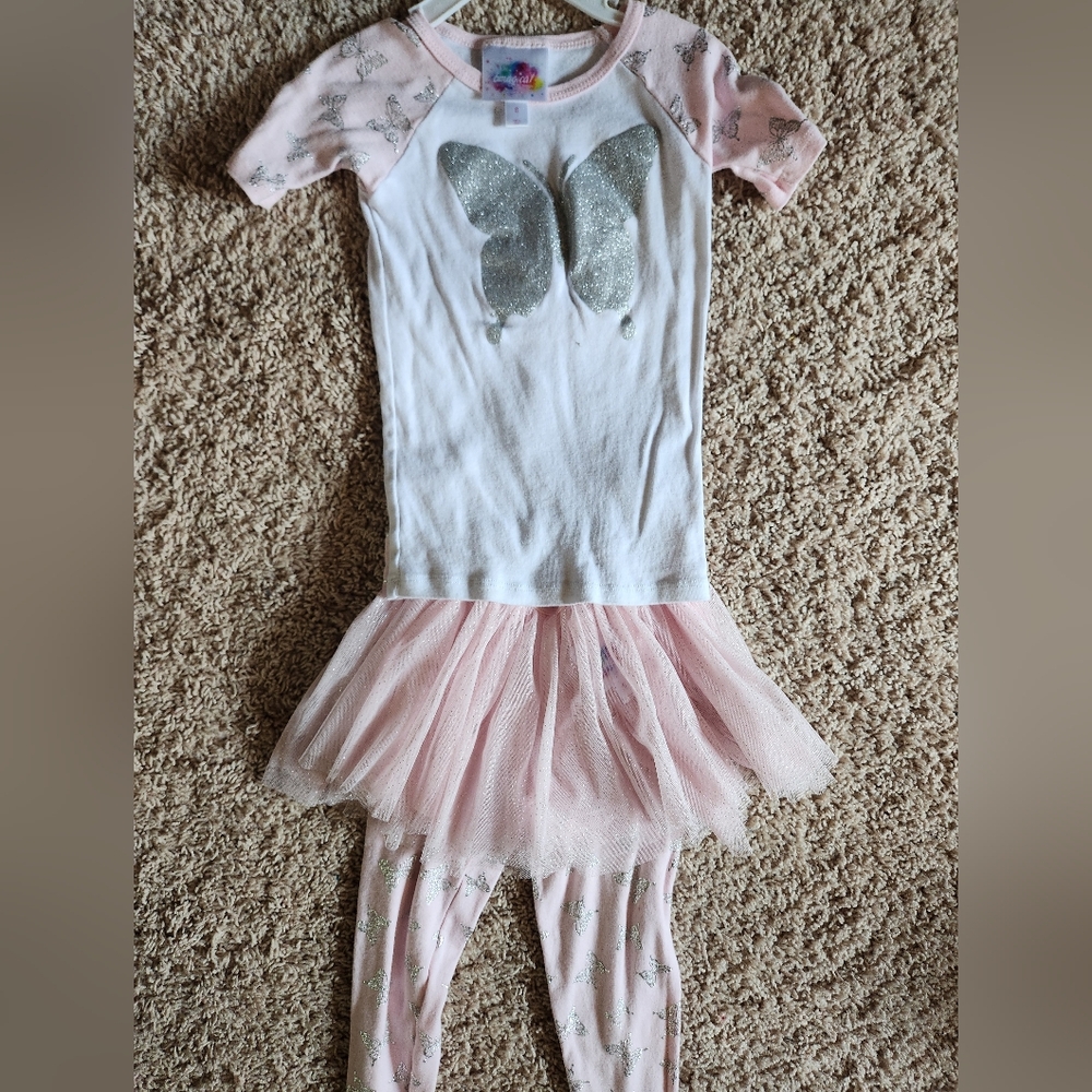 Pink Butterfly Kids Matching Set - Picture 2 of 3